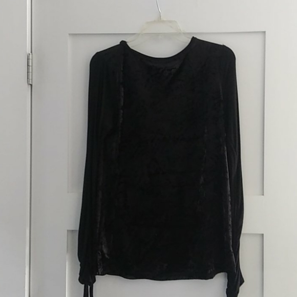 NWT UMGEE BLACK VELVET LONG TOP. SZ S - Picture 3 of 10